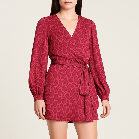 IRO Pink‎ Leopard Tiestina Mini Dress - Picture 1 of 9